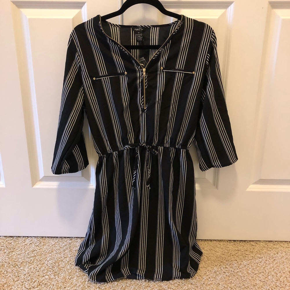 Rue21 short striped dress with half sleeve